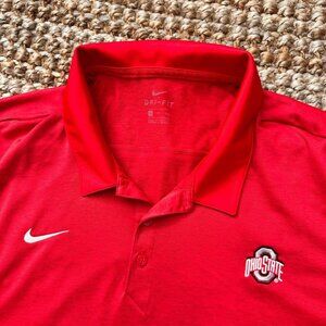 Nike Ohio State Buckeyes Men's Red Dri-FIT Performance Polo Shirt 3XL
